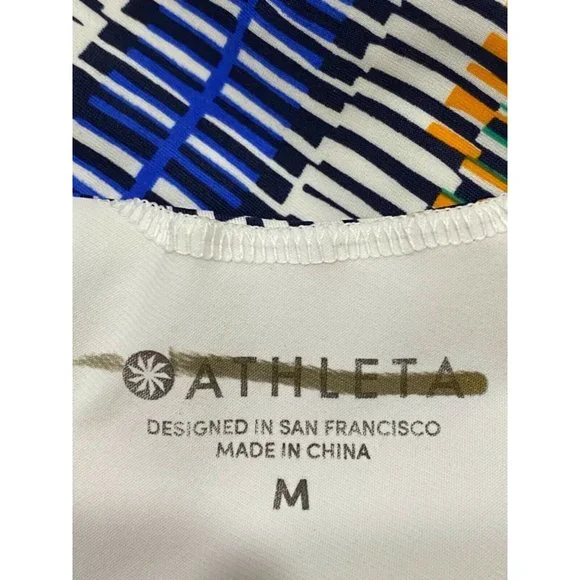 NWT ATHLETA Prismatic Scoop One Piece Swim Suit MEDIUM Multicolor - Picture 4 of 6